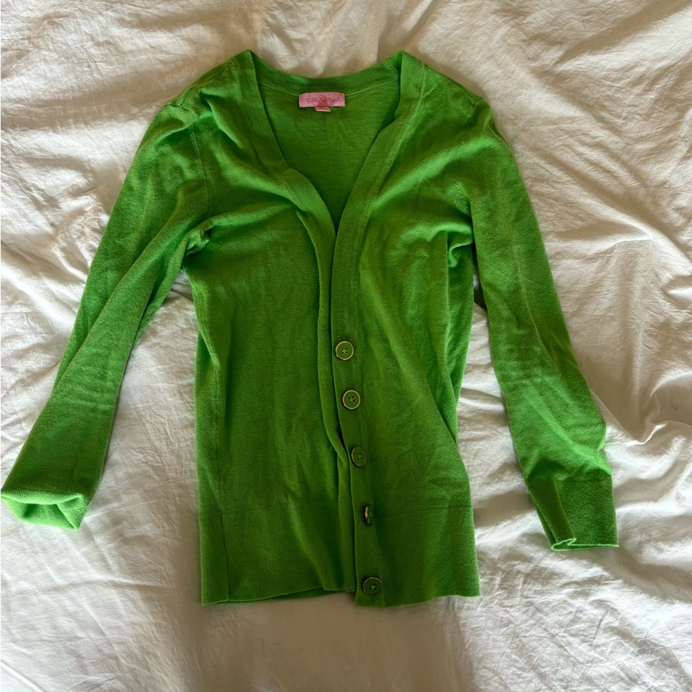 GREEN LILLY PULITZER SWEATER